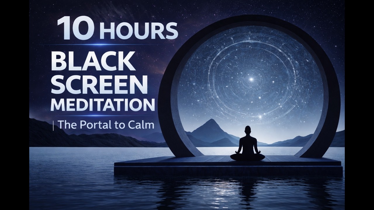 10 Hours Black Screen Meditation  The Portal to Calm