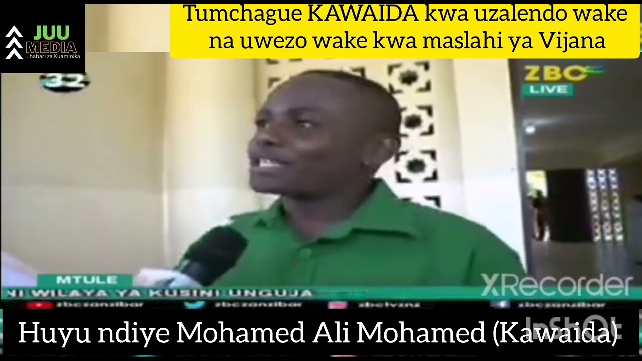 Mjue Ndug. Mohamed Ali Mohamed (KAWAIDA) Mgombea wa Uenyekiti wa UVCCM Taifa - 2022