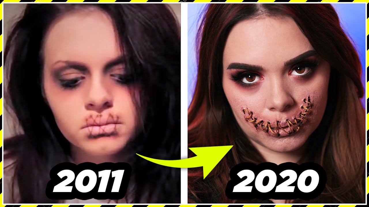 Ich schminke mein ERSTES Halloween Makeup Tutorial nach - 2011 vs heute! #SPOOKTOBER