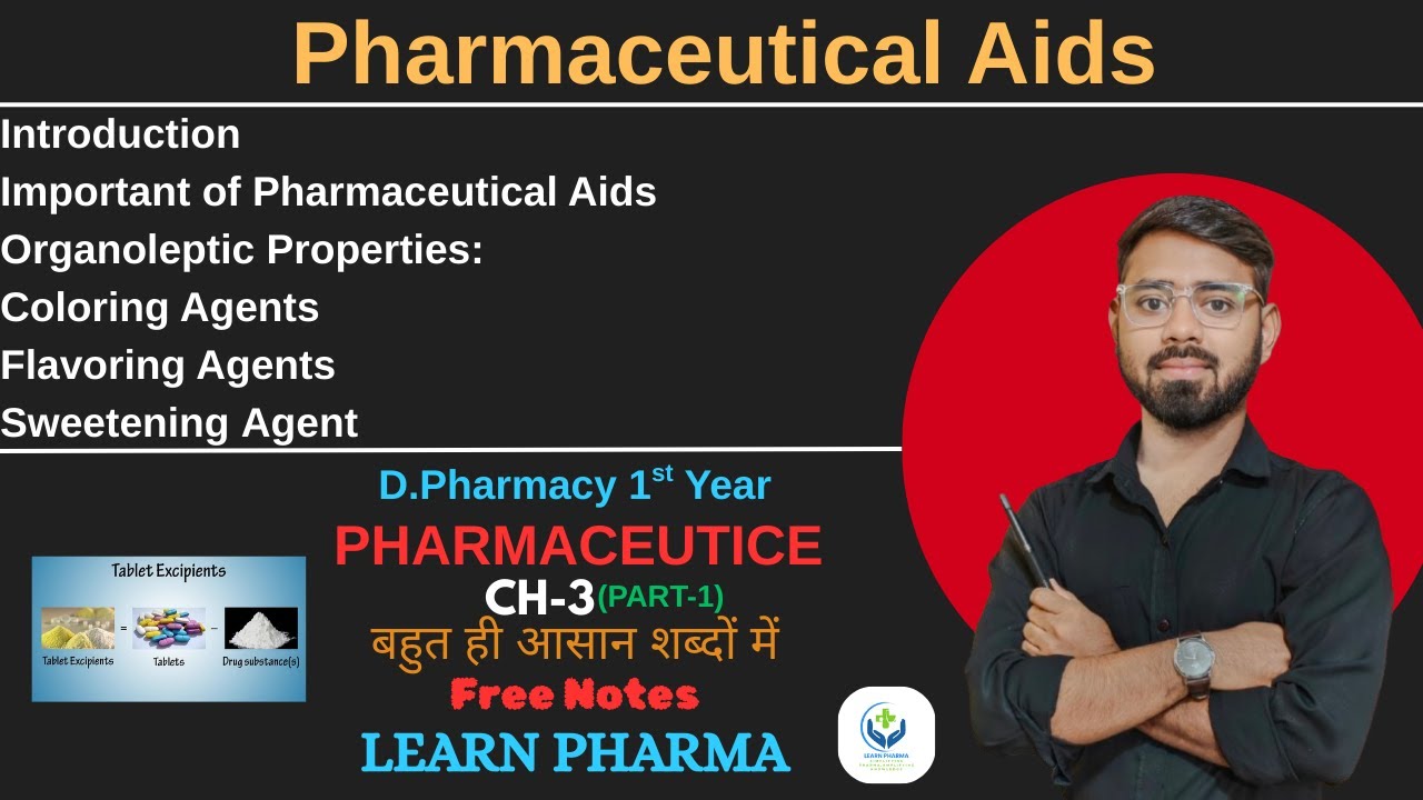 Pharmaceutical Aids | Pharmaceutics | D. Pharmacy 1st Year | Learn Pharma