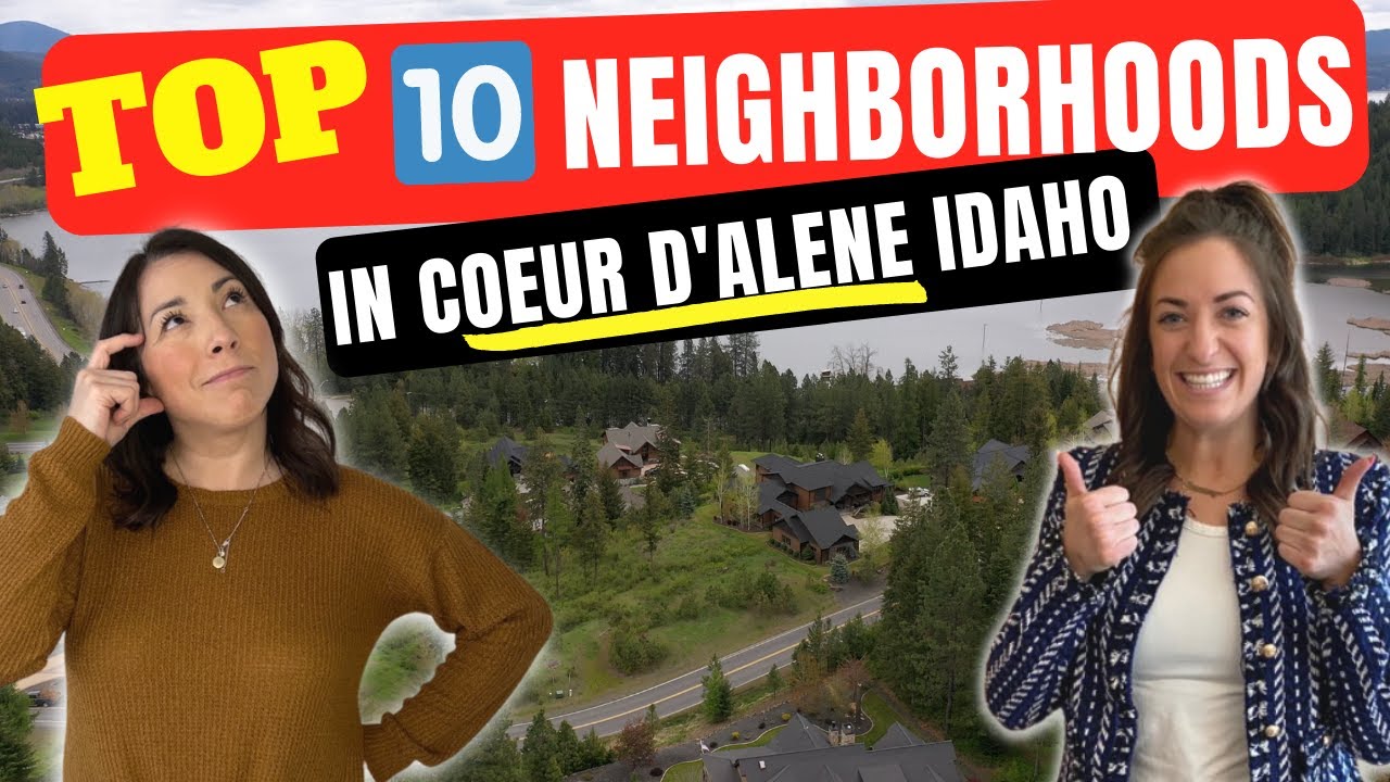 10 Best Neighborhoods To Live In Coeur d'Alene IDAHO! [Drone Videos]