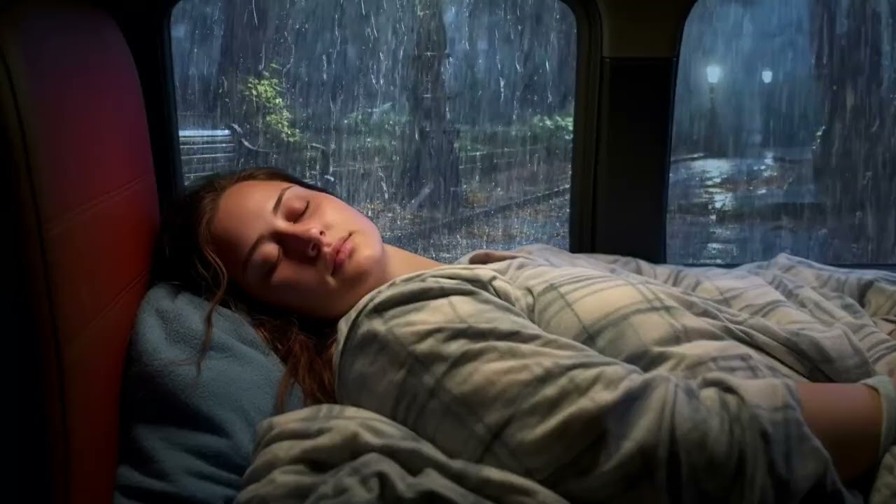 Heavy Rainstorm on Car Roof | Deep Sleep Rain Sounds for Relaxation and Night Calm Ambience