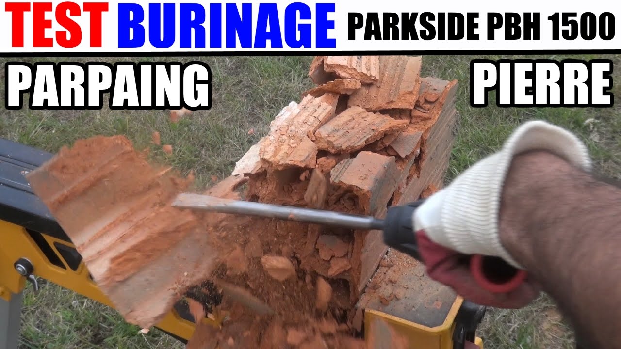 test perforateur burineur parkside pbh 1500 a1 - MODE BURINAGE