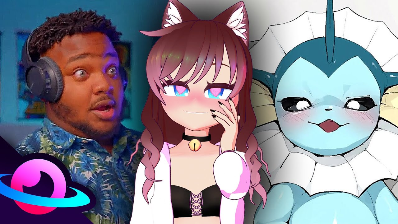 CalebSama Reacting To A VTuber Reading A Vaporeon Breeding Meme - Ft. ItsAnEmi - KyuCast Highlights