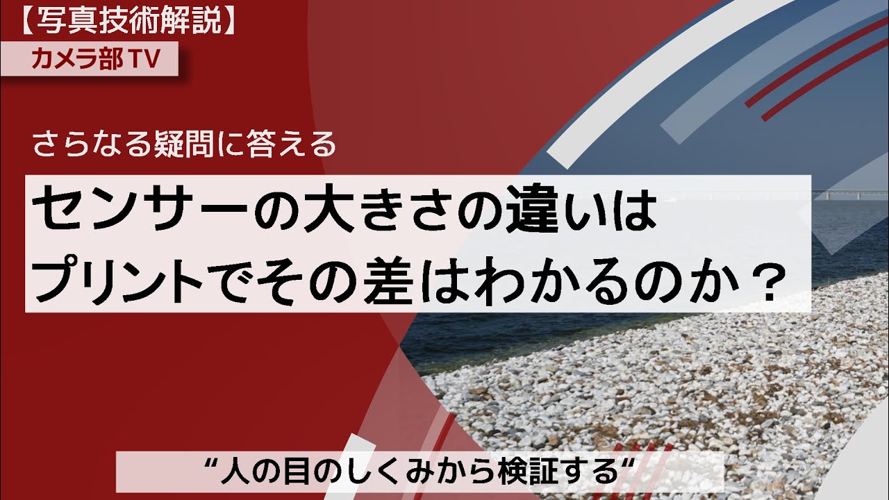 【写真技術解説】さらなる疑問に答える「センサーの大きさの違いは、プリントでその差はわかるのか？」～人の目のしくみから検証する～