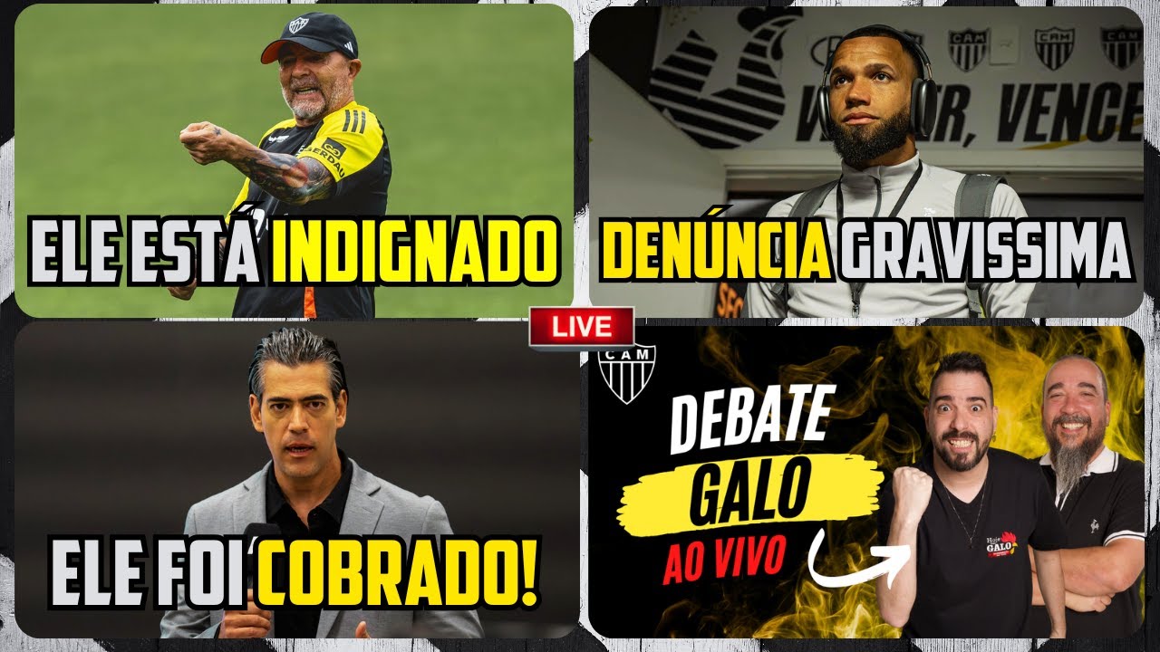 🔥 SAMPAOLI INDIGNADO NO GALO 🚨 DEN&Uacute;NCIA GRAVE ⚠️ BRACKS COBRADO 🔴 LIVE