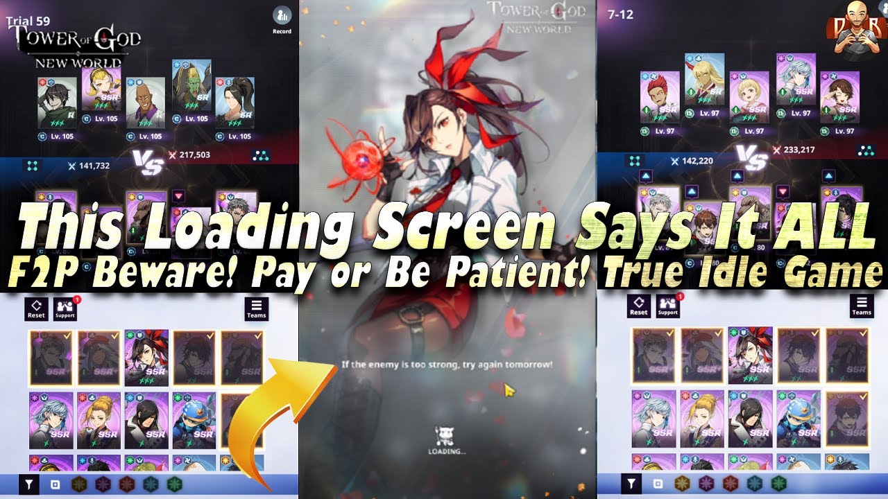 [Tower Of God: New World] - F2P Real Roadblock. Pay or be patient. Players beware of these stages!