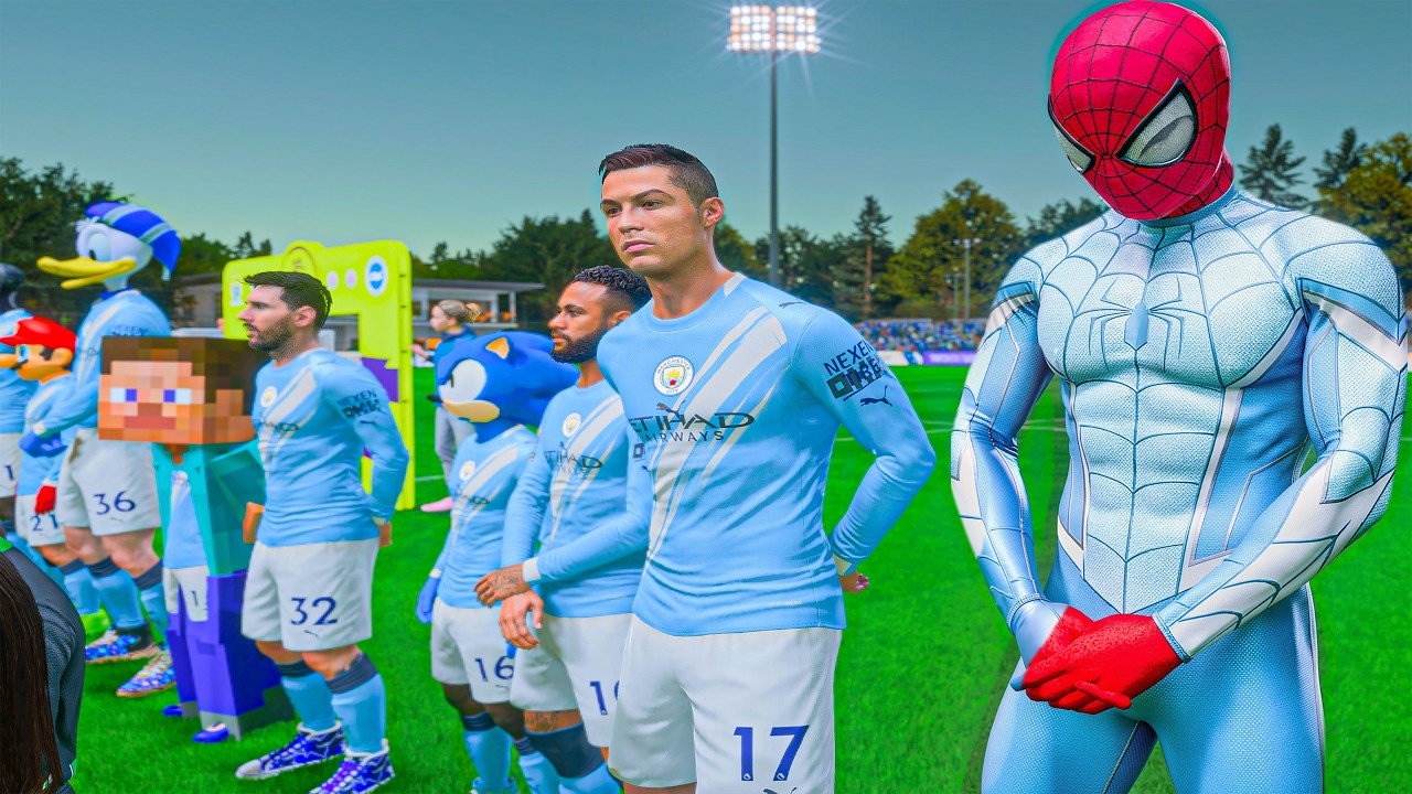 RONALDO,SPIDERMAN,RONALDO,SPIDERMAN,RONALDO,SPIDERMAN AND MESSI & HULK ... THE GOAT