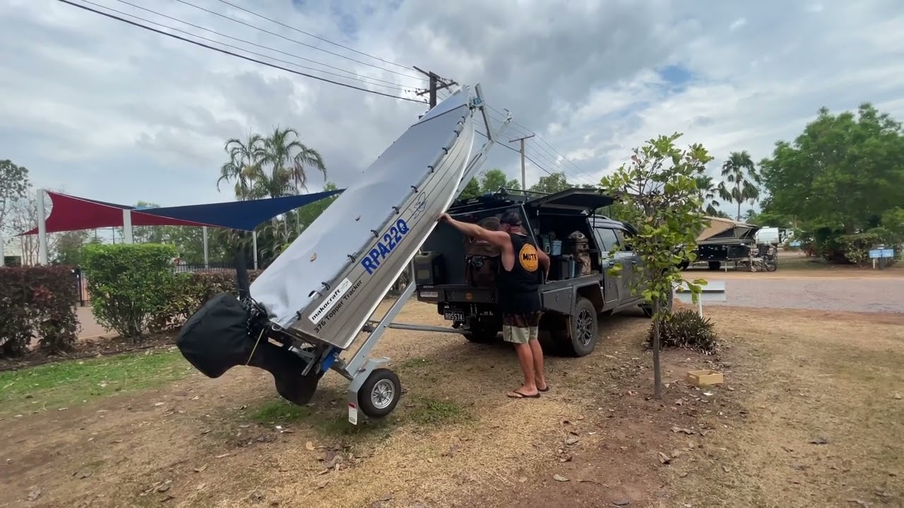 Loading with our Mozzi boat loader.