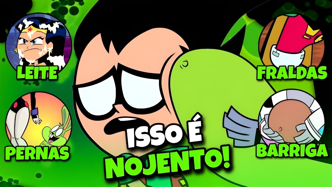 FET1CHES NOJENTOS EM JOVENS TITÃS E SEUS ROTEIRISTAS BIZARROS