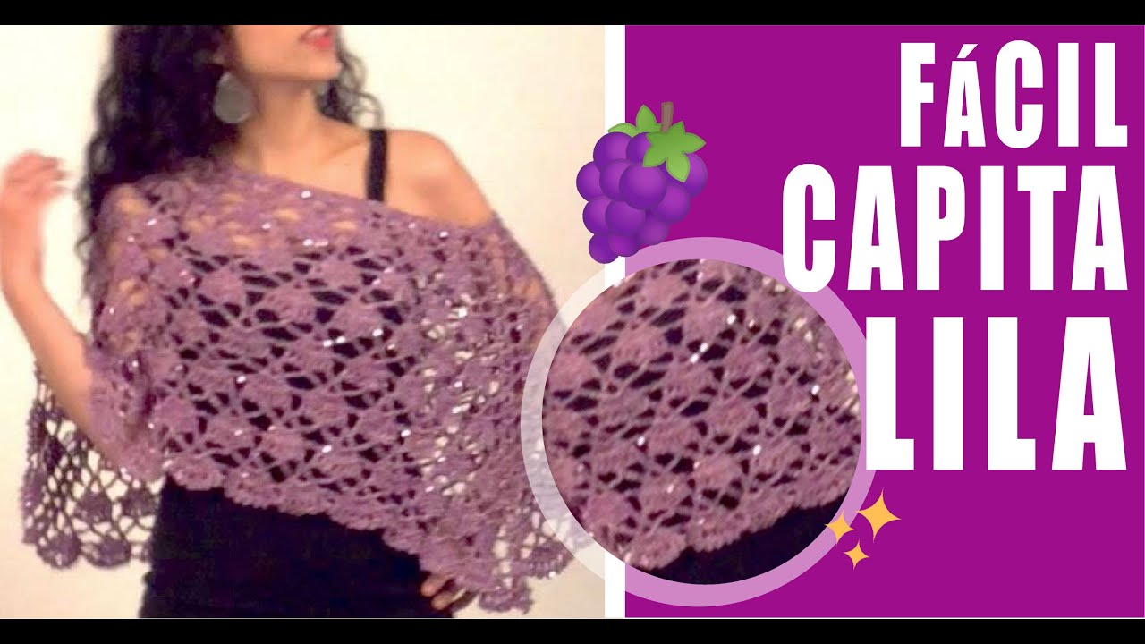 🍇SUPER FÁCIL / Capita Lila ✨cómo tejer -​ Yo Tejo con LAURA CEPEDA