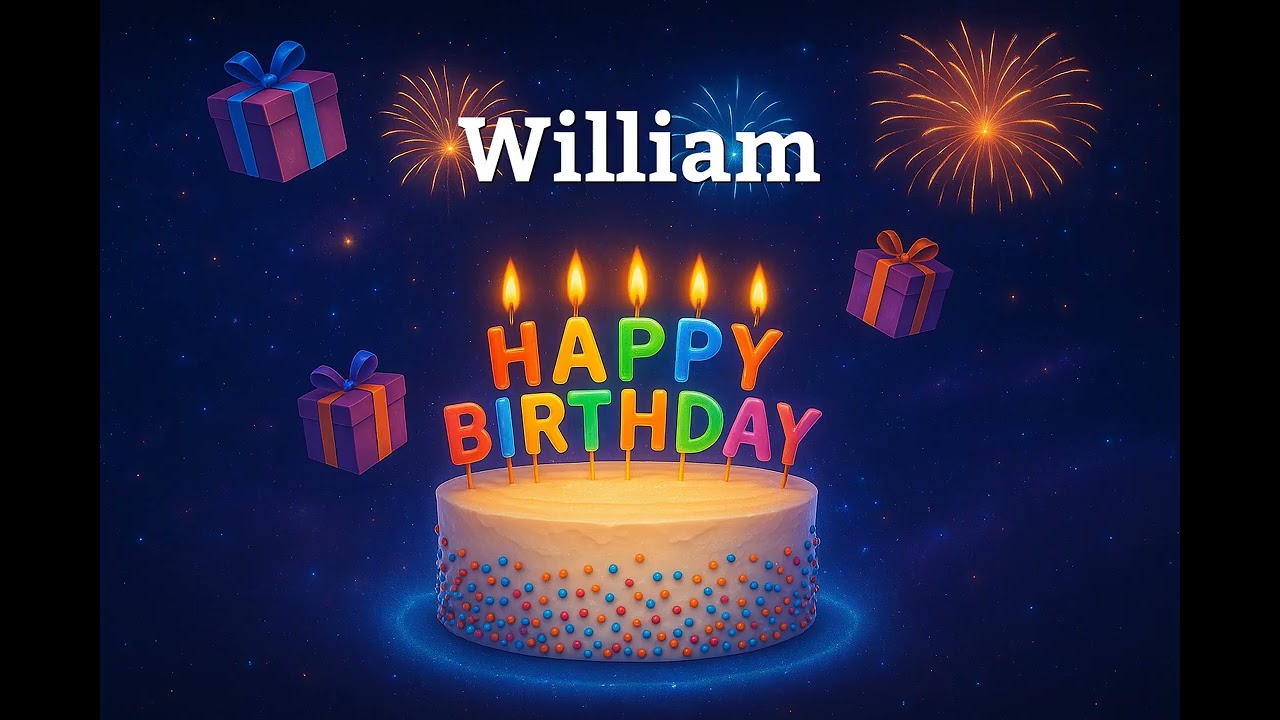 Happy Birthday William 🎂 | Personalized Birthday Song with Name | Custom Birthday Video