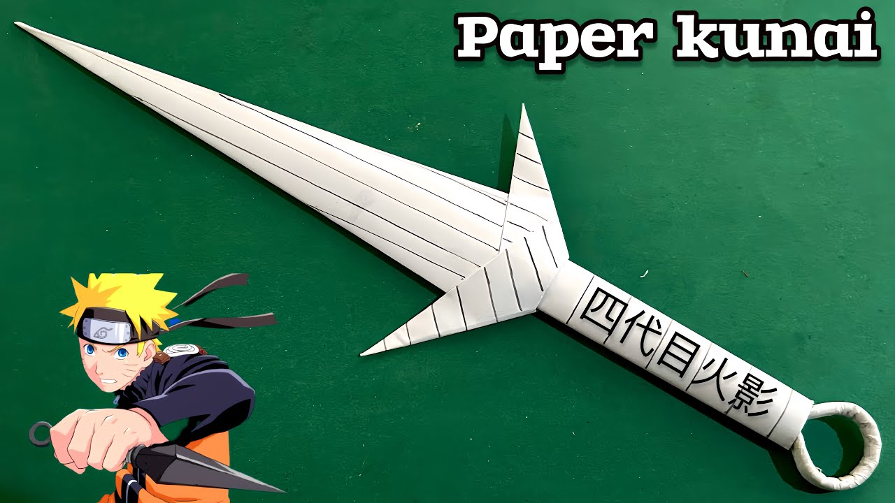 How to make paper kunai knife 🔪 orange 