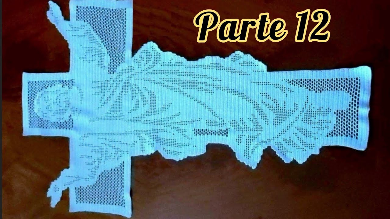HERMOSO CAMINO DE MESA DE JESÚS MISERICORDIOSO, 12va PARTE. FILET CROCHET.