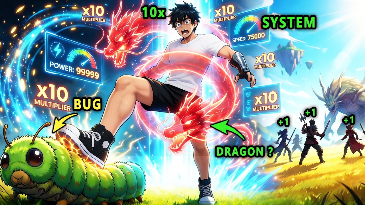 I stepped on a bug&mdash;system said I slayed a dragon and gave 10&times; stats.