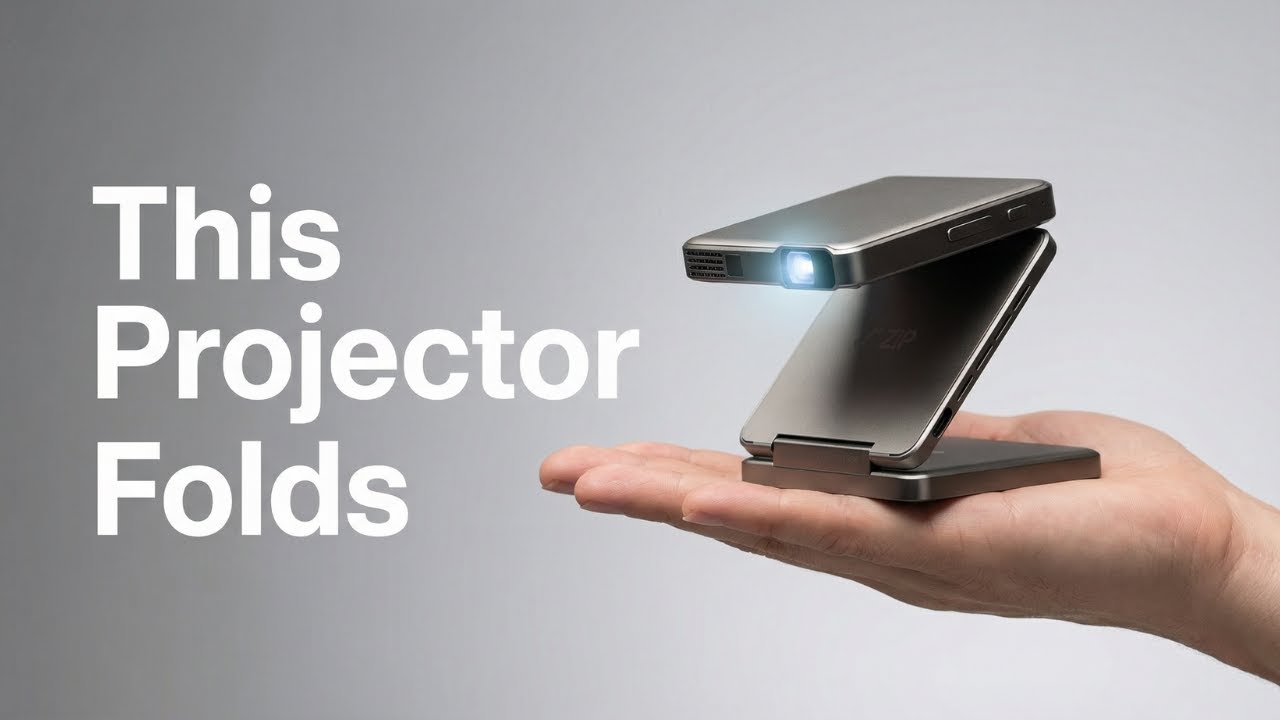 Aurzen ZIP Tri-Fold Projector &mdash; True Portability with Sharp Visuals