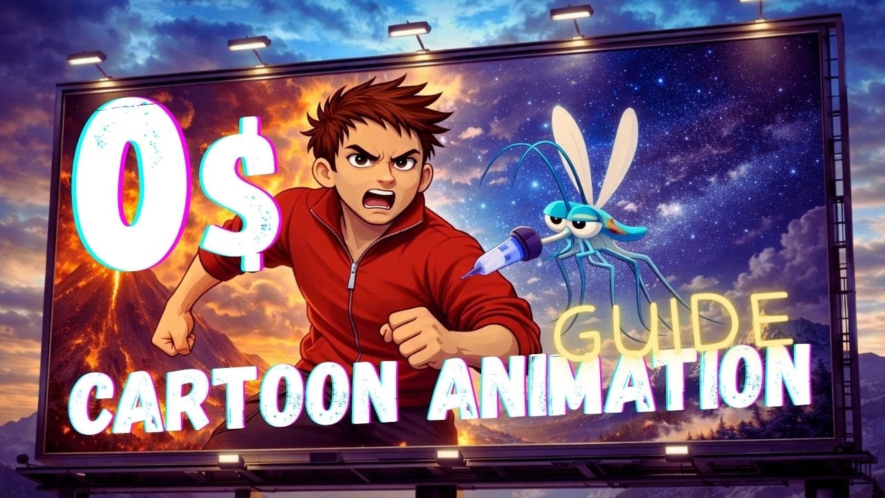 Cartoon Animation, with 0$ - Tutorial for beginners using 100% free AI & tools