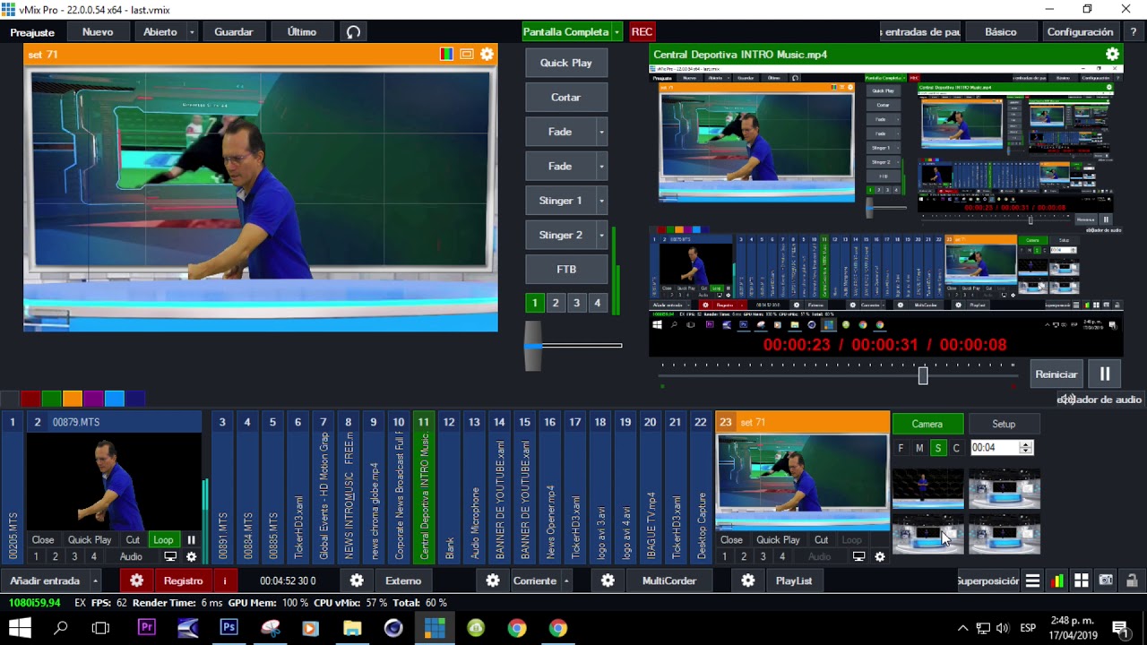 DIFERENCIAS ENTRE UN SET CORRECTO Y UNO NO CORRECTO. vmix