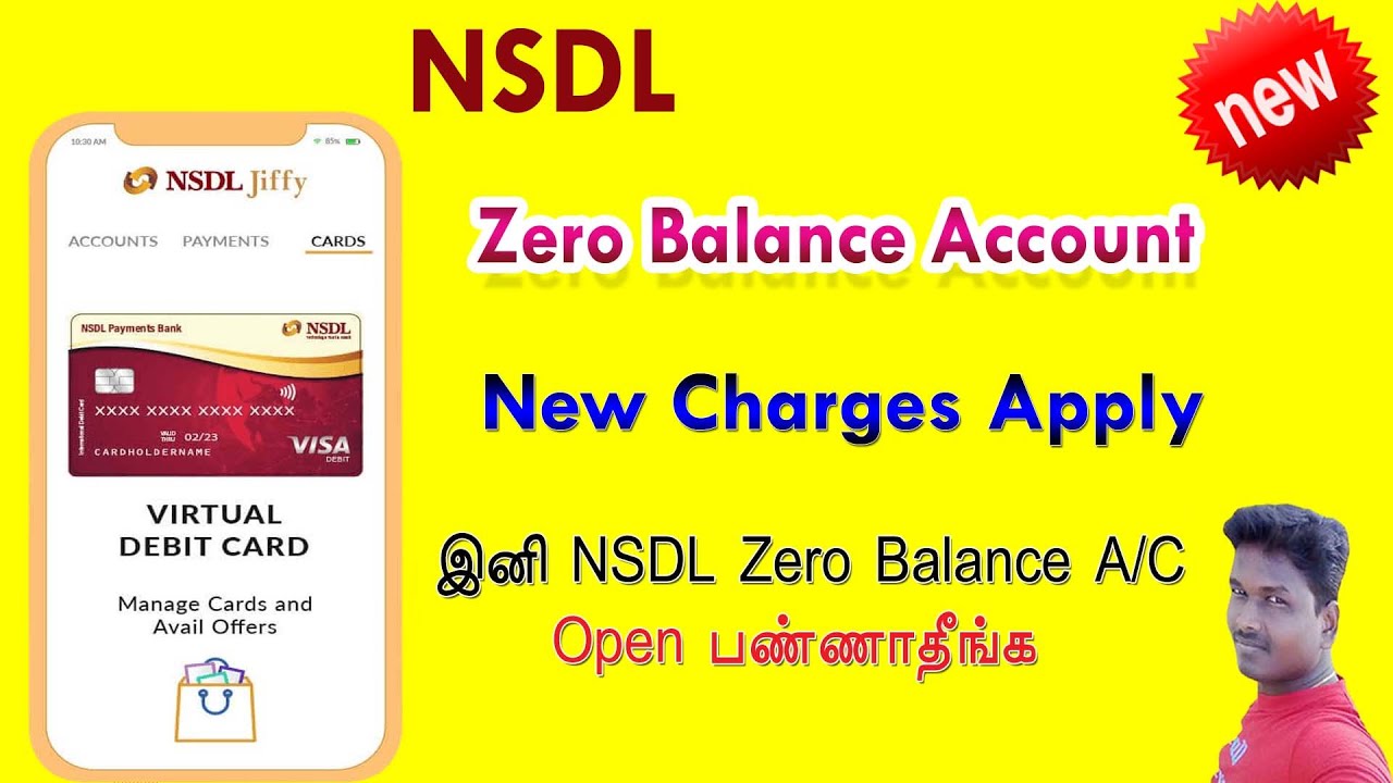 NSDL Zero Balance Account Open New Update charges Apply full details/@TechandTechnics