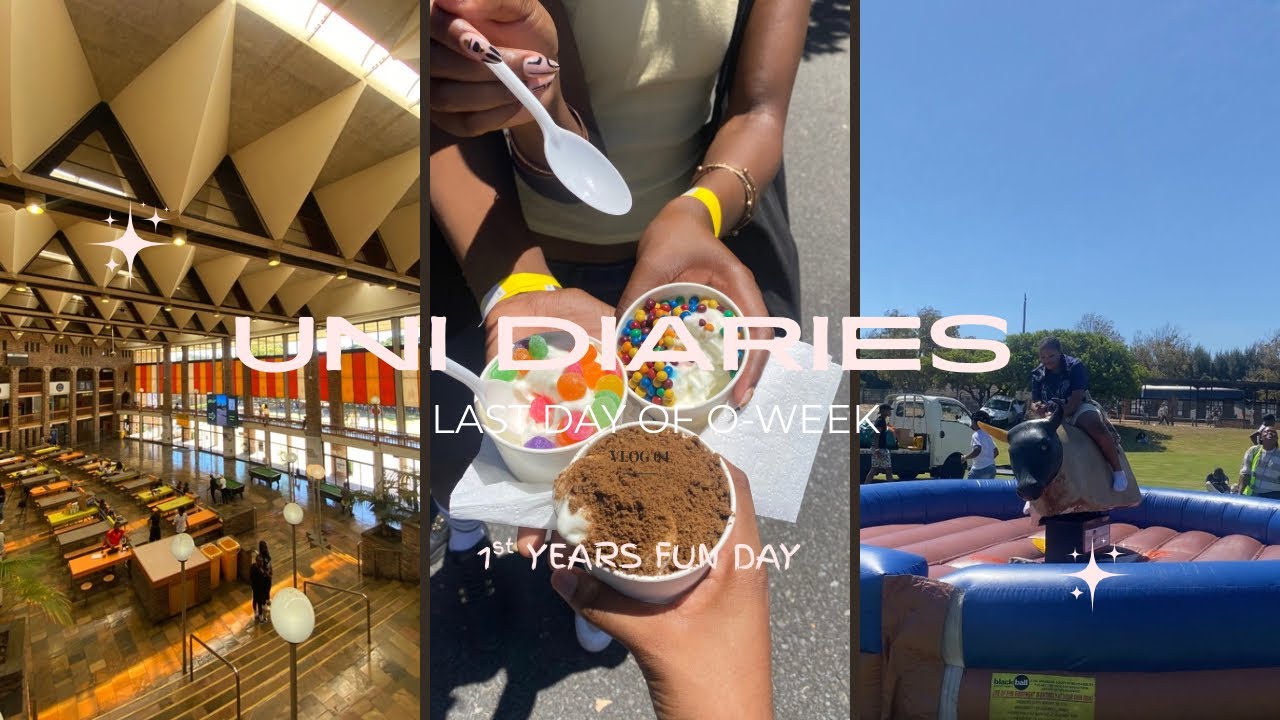 UNI DIARIES🫧✨|| last day of o-week🌸||1st years fun day❤️ #southafricanyoutuber