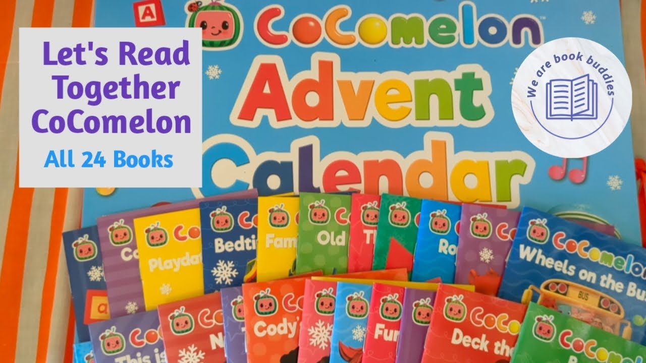 Let's read together all 24 books from the CoComelon: Advent Calendar 2023. Read along.