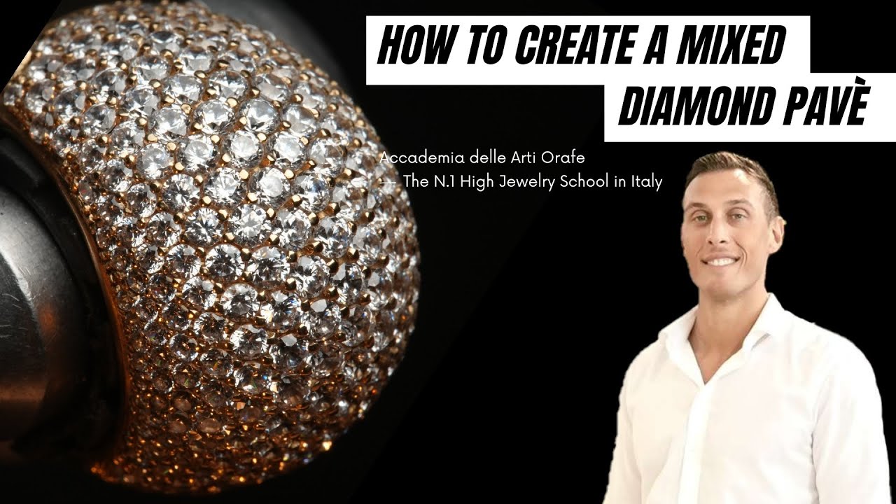 How to create a diamond pavè - Come creare un pavè di diamanti su fascia bombata - Jewellery school