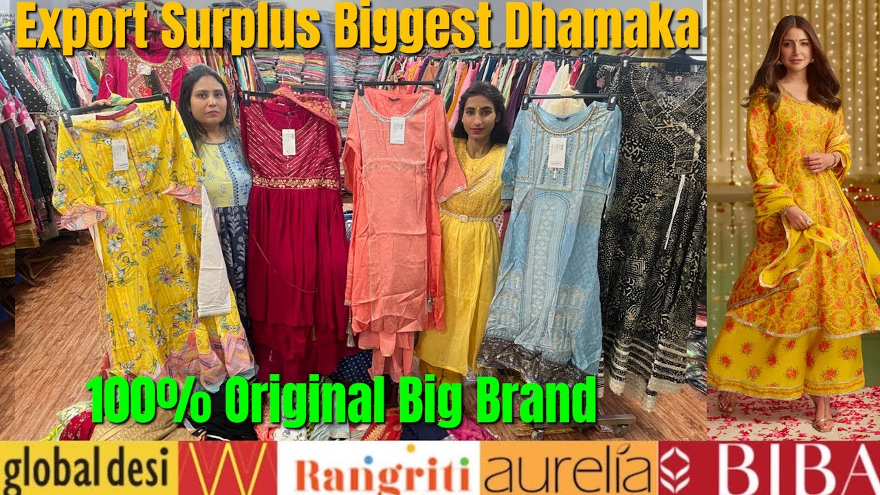 Cheapest Export Surplus | W Biba Aureila 100% Original | Kurti & Skd | WHOLESALE From Big Warehouse
