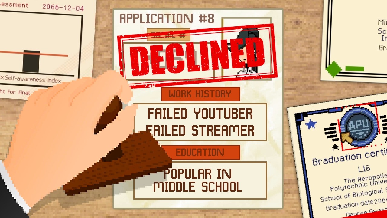 A Game Where You Review Job Applications - Thank You For Your Application