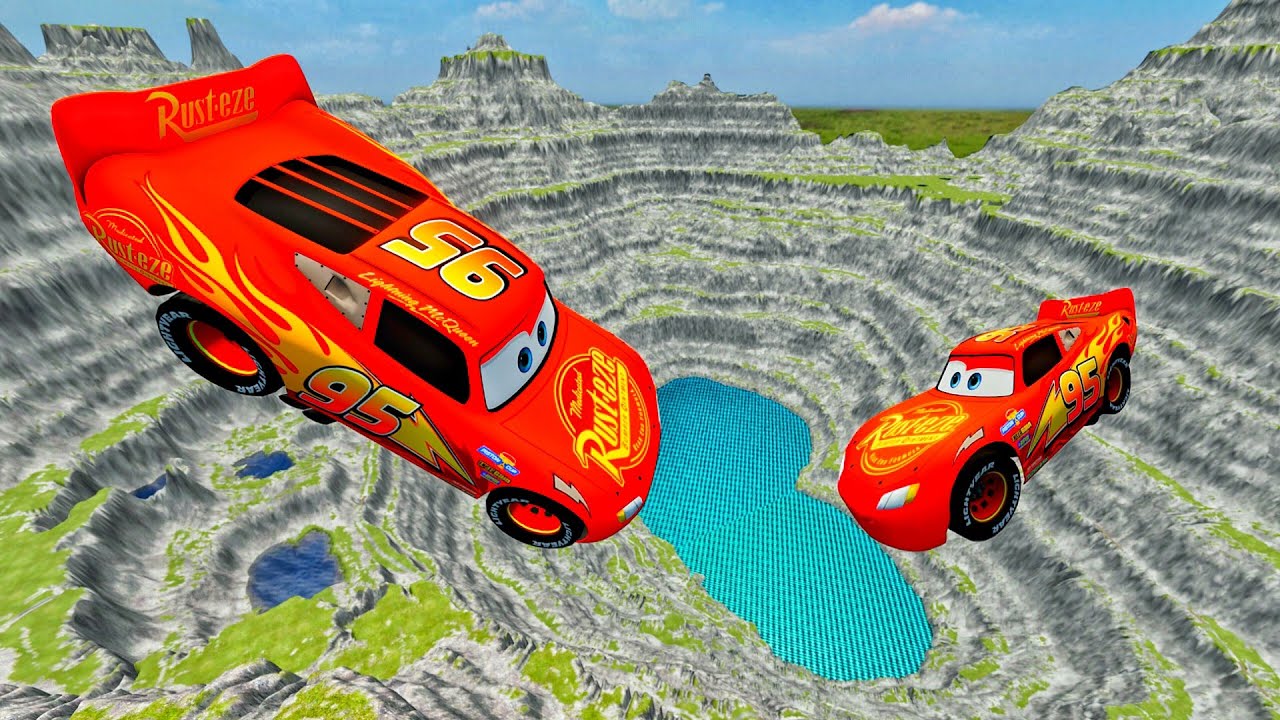 BIG McQueen Leap of Death 😱 | Extreme Jump Crash Test | BeamNG.drive