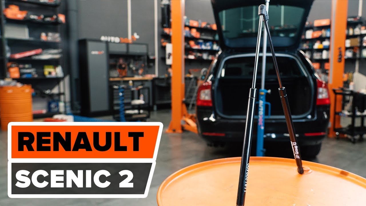 Kako zamenjati plinska vzmet prtljažnika RENAULT SCENIC 2 Vodič | Autodoc