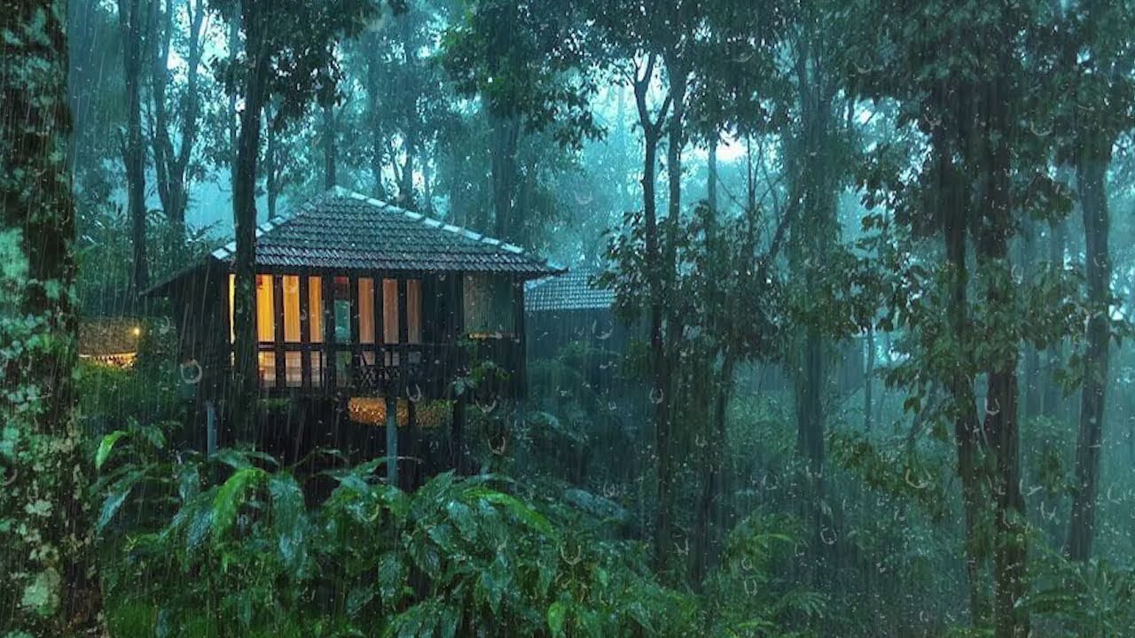 下雨聲8小時無廣告版深層睡眠【Rainstorm Audio for Sleeping】  打雷下雨的有助睡眠與療癒舒壓,消除疲勞 癒,冥想,專注力,瑜伽音樂,咖啡廳