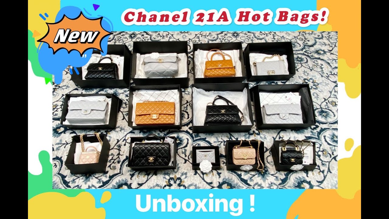 Unboxing ! Chanel 21A Hot Bags !  Your Gray, Caramel, Beige, Black, Small Classic, 19, Boy , SLG !