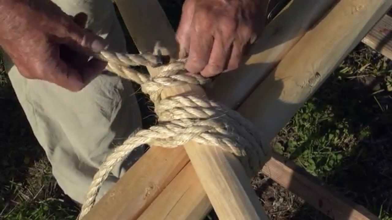 The Clove Hitch, Tying the Tripod Poles