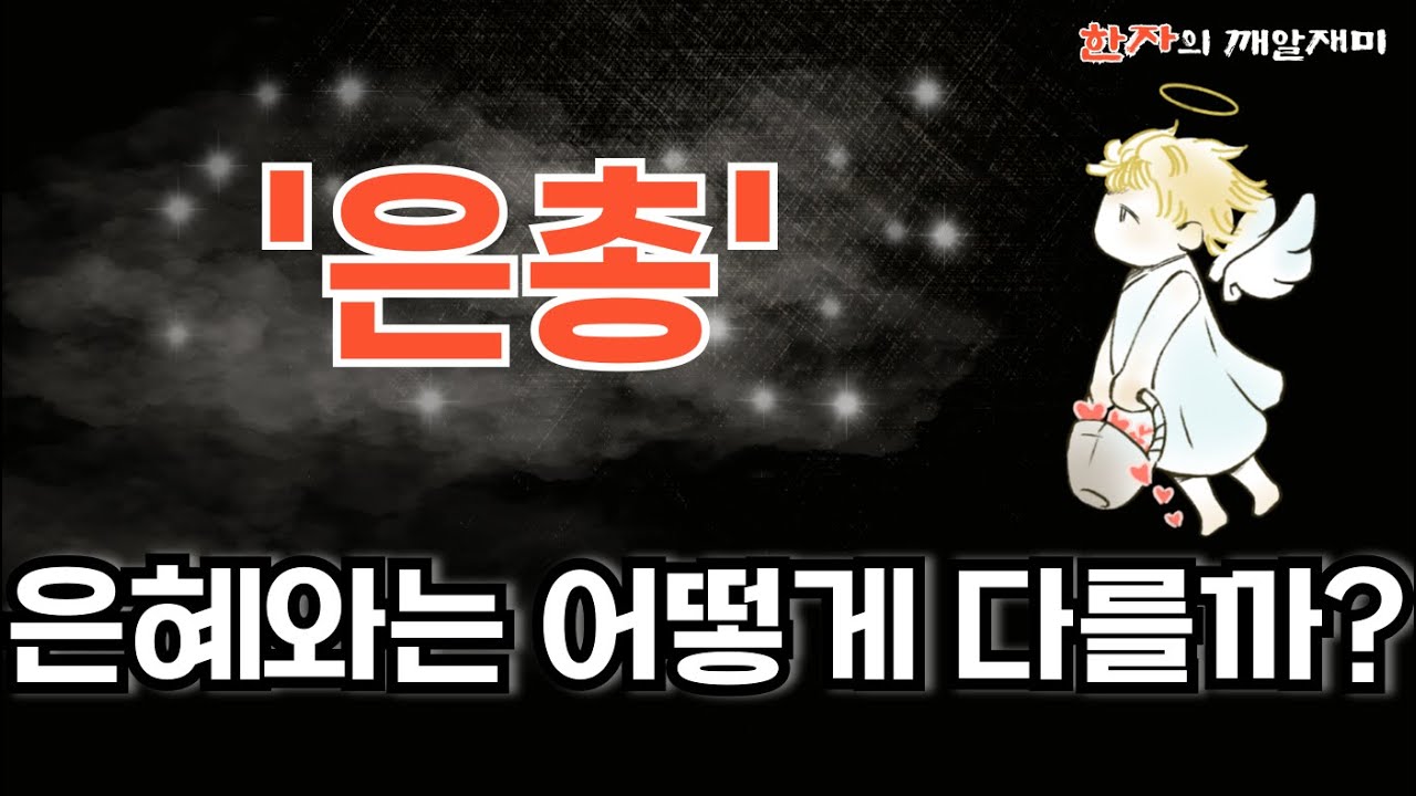 231. 한자의 깨알재미 - 은총