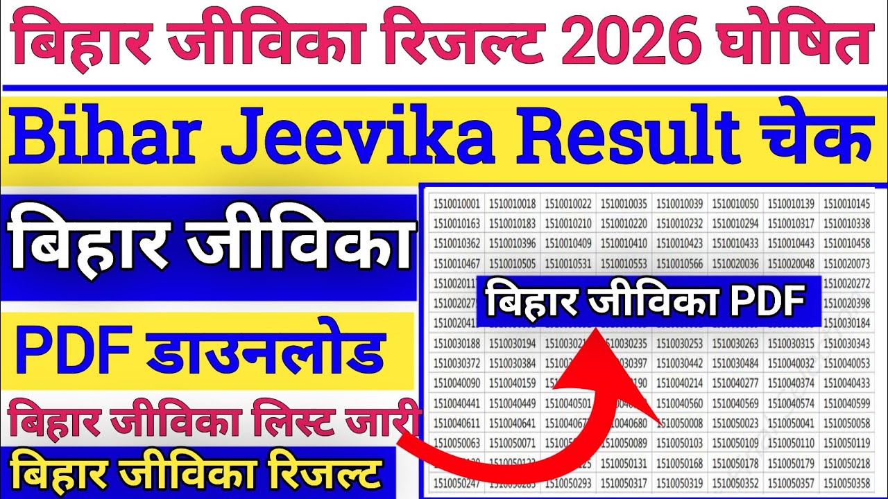 बिहार जीविका रिजल्ट 2026 OUT !! Bihar Jeevika Result 2026 Kaise Dekhe 👇 Bihar Jeevika Result जारी 