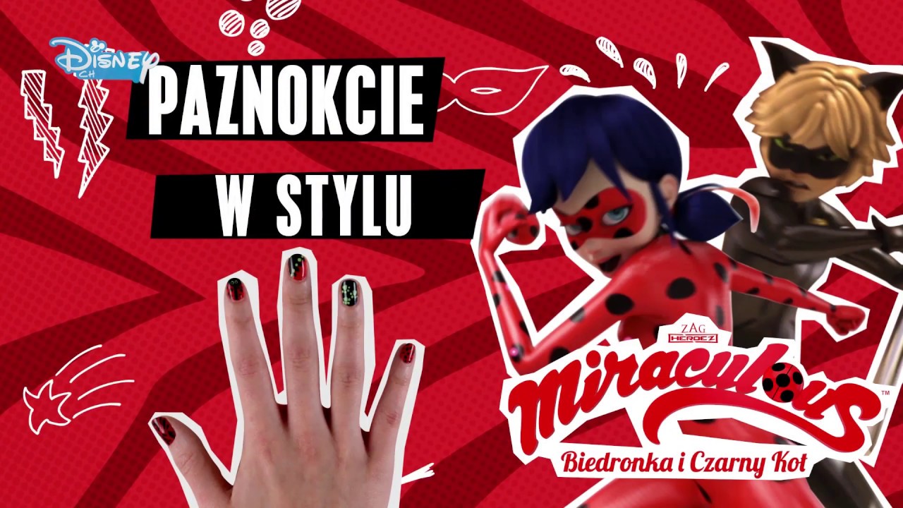 Miraculous - Paznokcie w stylu Miraculous