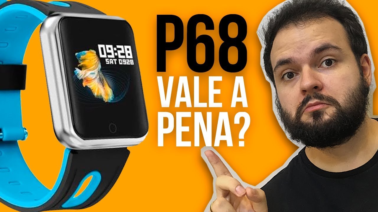 Smartwatch P68 Unboxing Review - É bom? IP68? Vale a pena? WhatsApp? - Smartwatch P68