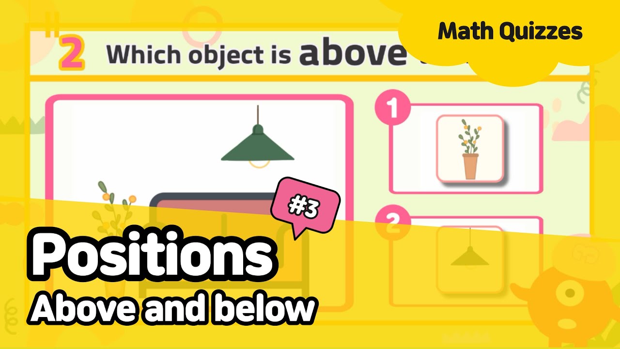 Position #3 | Above and below | Kindergarten & Preschool Math Quiz