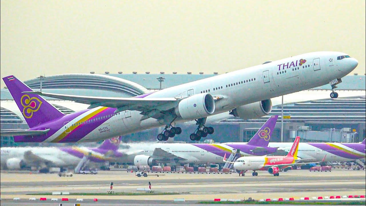 ✈️🇹🇭BANGKOK BIG PLANES TAKEOFFS ❗️Bangkok Suvarnabhumi International Airport Plane Spotting [BKK]
