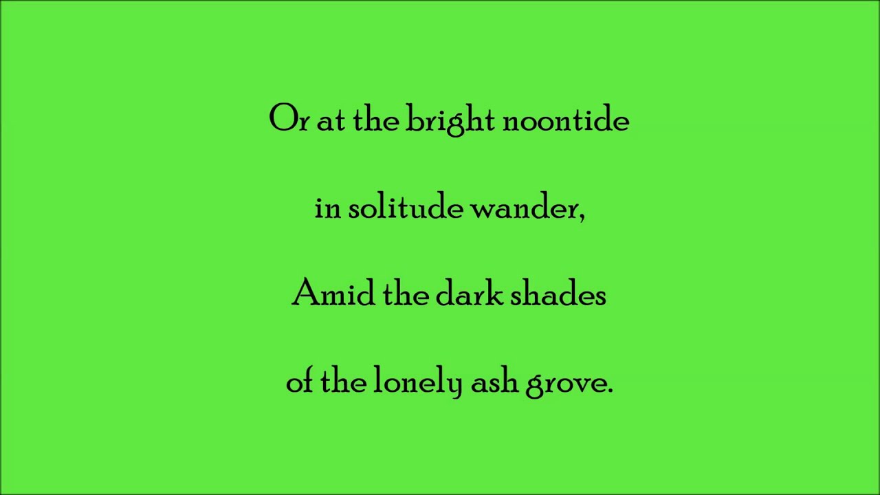 The Ash Grove (Accompaniment & Lyrics) - short version