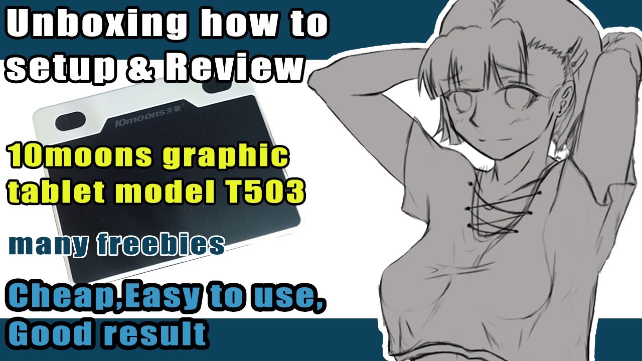 10MOONS GRAPHIC TABLET T503 UNBOXING AND REVIEW