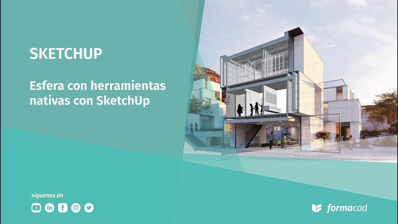 Esfera con herramientas nativas con SketchUp