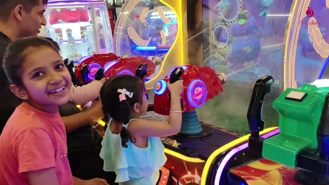 Playing games at TimeZone in Gaur City Mall #pikuchikuofficial
