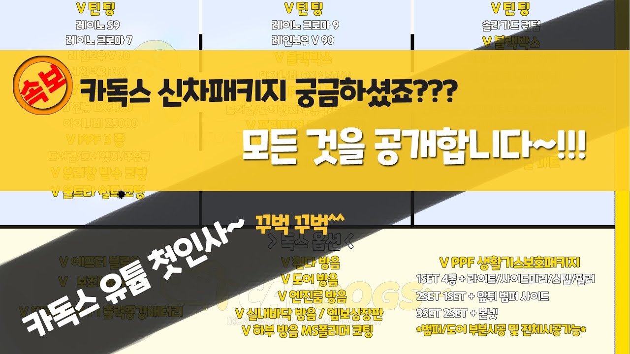 카독스가 왔쌉!!! 신차팩 공개~!!!