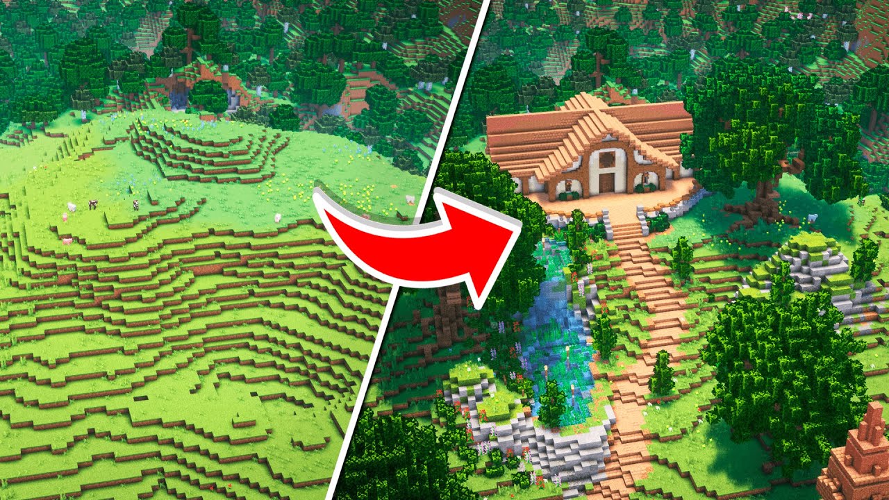Eu CONSTRUÍ um TEMPLO dos VILLAGERS no MINECRAFT!
