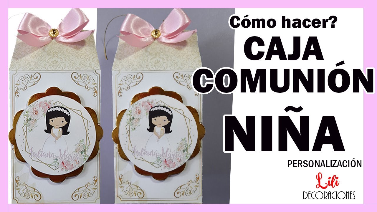 CÓMO HACER CAJITAS PARA DULCES DE PRIMERA COMUNIÓN PASO A PASO