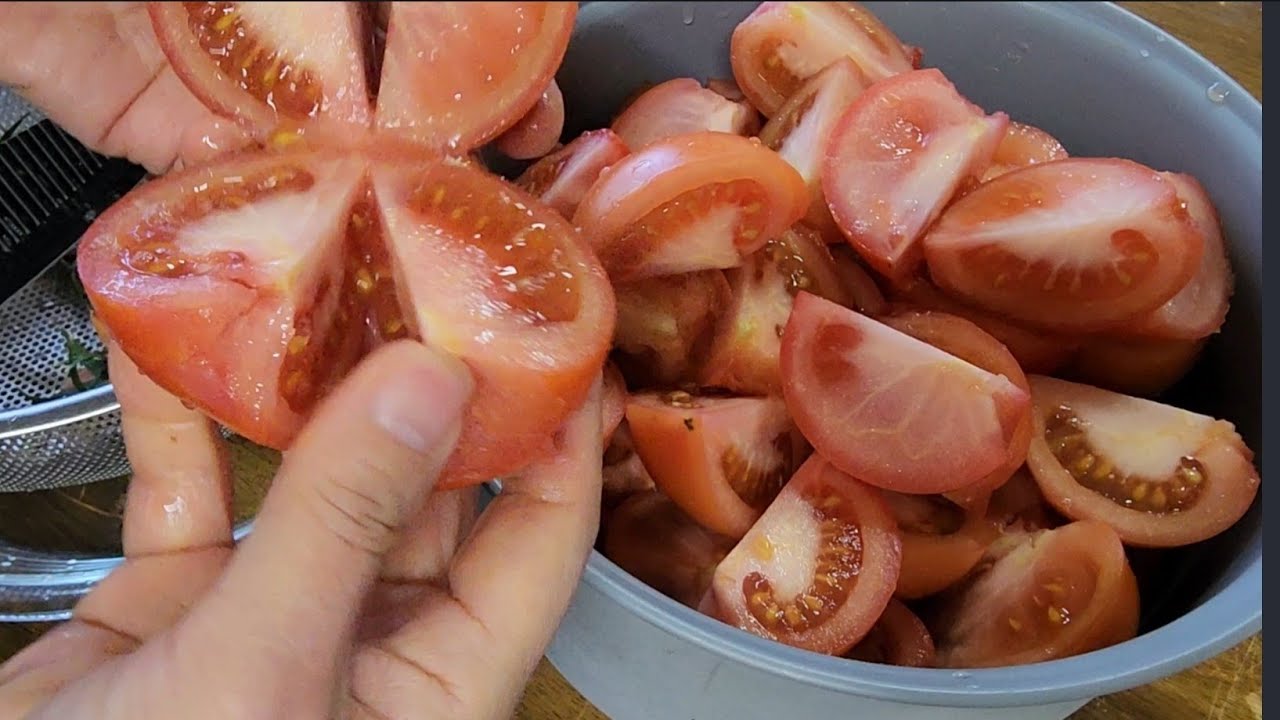 토마토 많이 사오셔서 이렇게 드세요!!여름에 가족들 건강식이 됩니다/간단토마토퓨레  Tomato puree