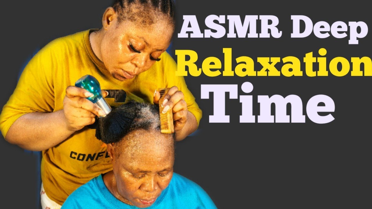 ASMR✨ spit painting, Nitpicking and Blowing sound, scalp moisturize with oil and massage💆‍♀️