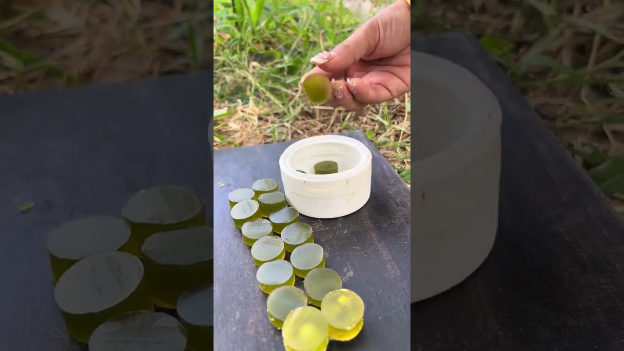The guy Shows DIY makes mini Soap save in forest for Survival camping outdoors survival skills