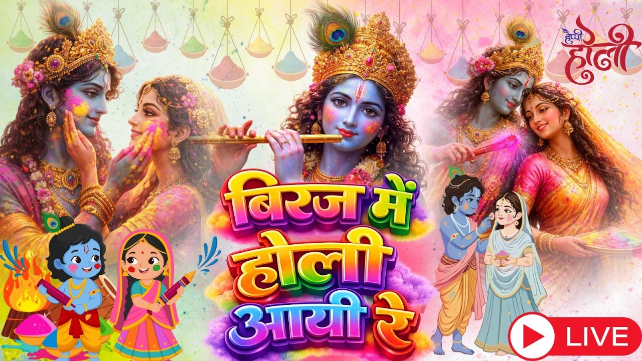 आज बिरज में होरी रे रसिया | Holi Song Biraj Mein Hori Re Rasiya | Krishna Bhajan |